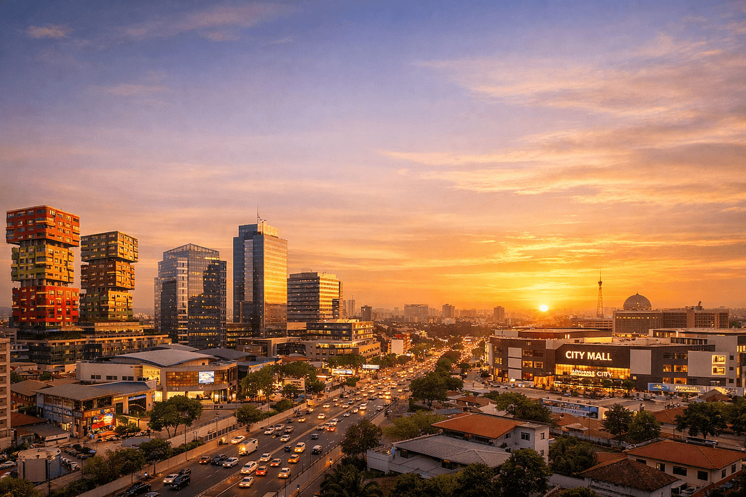 Modern apartment building
